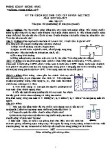 Đề thi chọn học sinh giỏi cấp huyện bậc THCS môn Vật lý Lớp 9 - Năm học 2016-2017 - Trường THCS Trần Phú (Có đáp án)